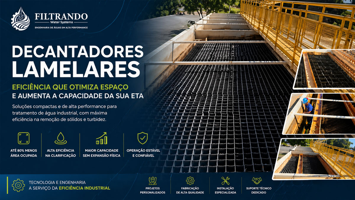 Decantadores Lamelares em ETA Industrial