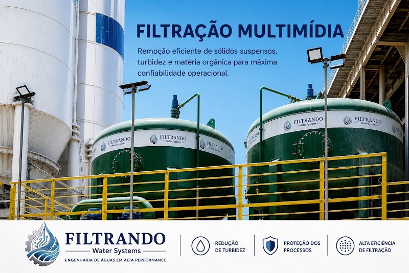 Filtração multimídia no pré-tratamento de água para osmose reversa industrial