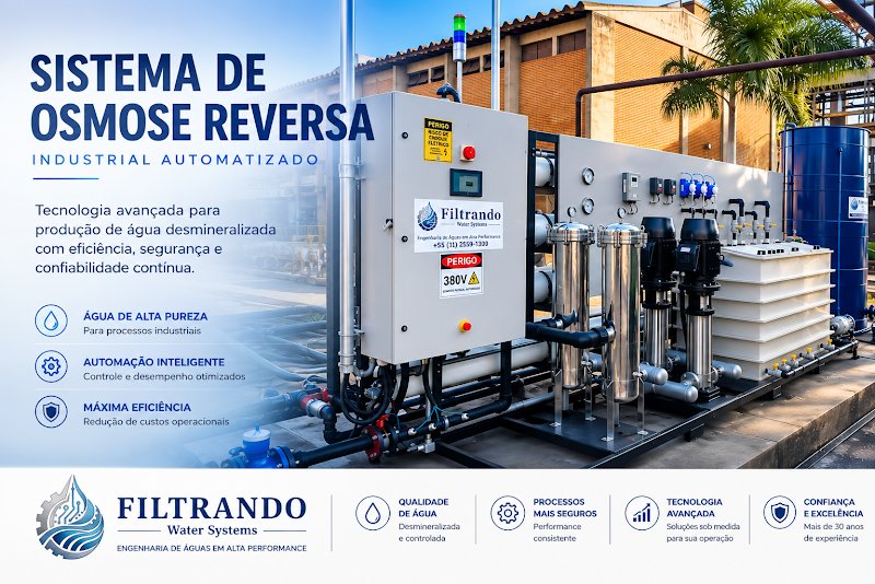 Operação, automação e monitoramento de sistemas de desmineralização por osmose reversa