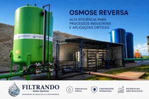 Sistema de osmose reversa industrial para produção de água desmineralizada utilizada em caldeiras e turbinas